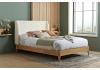 5ft King Size Halfen White Soft Fabric Upholstered Wood Bed Frame 3